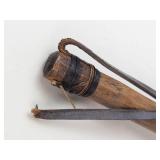 Carved Wooden Club With Weighted Head