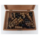 Wooden Chess Pieces in Yale Club of New York Special Box