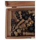 Wooden Chess Pieces in Yale Club of New York Special Box