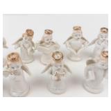 Porcelain Angel Figurines Set (Lot of 12)