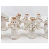 Porcelain Angel Figurines Set (Lot of 12)