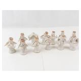 Porcelain Angel Figurines Set (Lot of 12)