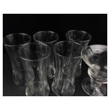 Clear Glass Vase, Compote & Candle Holder Mixed Lot (9 Pieces)