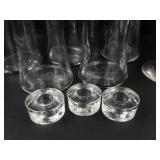 Clear Glass Vase, Compote & Candle Holder Mixed Lot (9 Pieces)