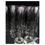Clear Glass Vase, Compote & Candle Holder Mixed Lot (9 Pieces)