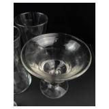 Clear Glass Vase, Compote & Candle Holder Mixed Lot (9 Pieces)