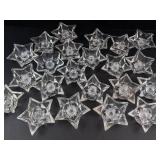Clear Glass Star Tealight Candle Holders