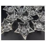 Clear Glass Star Tealight Candle Holders