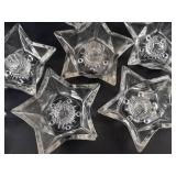 Clear Glass Star Tealight Candle Holders