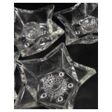 Clear Glass Star Tealight Candle Holders