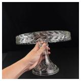 Cut Glass Pedestal Cake Stand
