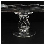 Clear Glass Pedestal Compote Pair