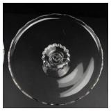 Clear Glass Pedestal Compote Pair