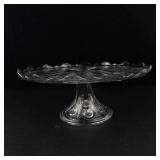 Glass Pedestal Cake Stand 10 in X 4 in