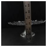 Glass Pedestal Cake Stand 10 in X 4 in