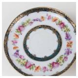 Floral Porcelain Teacups & Plates (Lot of 14)