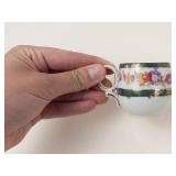 Floral Porcelain Teacups & Plates (Lot of 14)