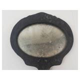 Decorative Hand Mirror With Painted Reverse Side