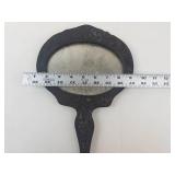 Decorative Hand Mirror With Painted Reverse Side