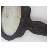 Decorative Hand Mirror With Painted Reverse Side