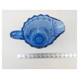 Vintage Sapphire Blue Hobnail Glass Pitcher