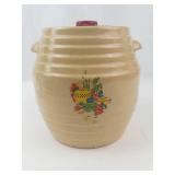 Vintage Red Wing Saffron Ware Lidded Cookie Jar