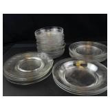 Clear Glass Bowls & Plates Mixed Lot