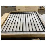 Madrid Style 14 ft. x 6 ft. Black Steel Single Swing Driveway Fence Gate