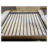 Madrid Style 14 ft. x 6 ft. Black Steel Single Swing Driveway Fence Gate