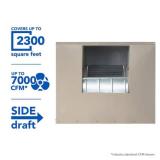 7000 CFM 2-Speed Side-Draft Wall/Roof 12 in. Media Evaporative Cooler for 2300 sq. ft. (Motor Not Included)