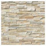 Golden Honey Ledger Panel 6 in. x 24 in. Splitface Quartzite Wall Tile (78 sq. ft.)