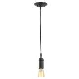 (12) 1-Light Vintage Edison Matte Black Mini Pendant