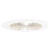 (10) Progress Lighting 6-in White Flat Glass Recessed Light Trim