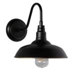 (2) Lora 1-Light Imperial Black Outdoor Barn Light Sconce