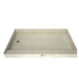 Redi Base 34 in. x 60 in. Single Threshold Shower Base with Left Drain and Polished Chrome Drain Plate