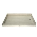 Redi Base 34 in. x 60 in. Single Threshold Shower Base with Right Drain and Polished Chrome Drain Plate