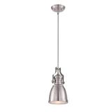 Adams Collection Satin Nickel Pendant Light by World Imports