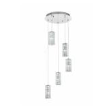 transglobe lighting 25 watt polished chrome integrated LED pennant mdn-1267-5