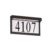 Rectangular Black Lighted LED Wall Mount Address Light