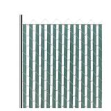 (27) Bottom Locking Privacy Slats, Double-Wall Vertical Bottom-Locking Slats for Chain-Link Fence, High-Density HDPE, Green