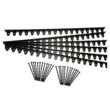 Flexi-Pro 48 in. x 2.25 in. x 1.75 in. Black PVC Paver Edging - 24 ft. (6-Pieces of 48 in.) Pro Grade with 24-Spikes