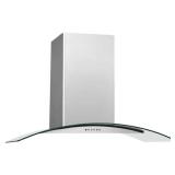 Frigidaire 36 in. 400 CFM Convertible Wall Mount Chimney Range Hood in Stainless Steel with Glass Canopy