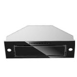 36 in. 900 CFM Ductless Convertible Insert Range Hood in Stainless Steel and Black Glass with LED Lights