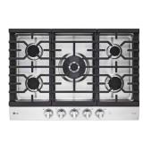 LG 30 in. Gas Cooktop in Stainless Steel with 5 Burners with EasyClean