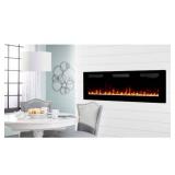 Sierra 60 in. Wall/Built-in Linear Electric Fireplace in Black