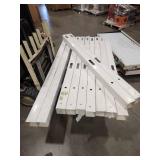 Lot of Linden 5 in. x 5 in. x 8 ft. White Vinyl Routed Fence Line Post