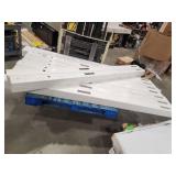 Lot of Linden 5 in. x 5 in. x 8 ft. White Vinyl Routed Fence Line Post