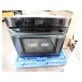 Professional 30 in. True Convection Electric Single Wall Oven with Air Fry and Self Clean in Black Stainless Steel