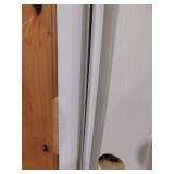 32 in. x 80 in. 2 Panel Left-Handed Primed Composite Hollow Core Single Prehung Interior Door 4-9/16 in. Flat Jamb