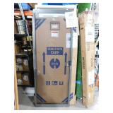 30 in. x 80 in. Adjustable Fit Bronze Steel Sliding Patio Screen Door